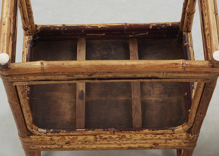 A pair of Bambu and Hardwood armchairs. Qing dynasty, 19th Century.