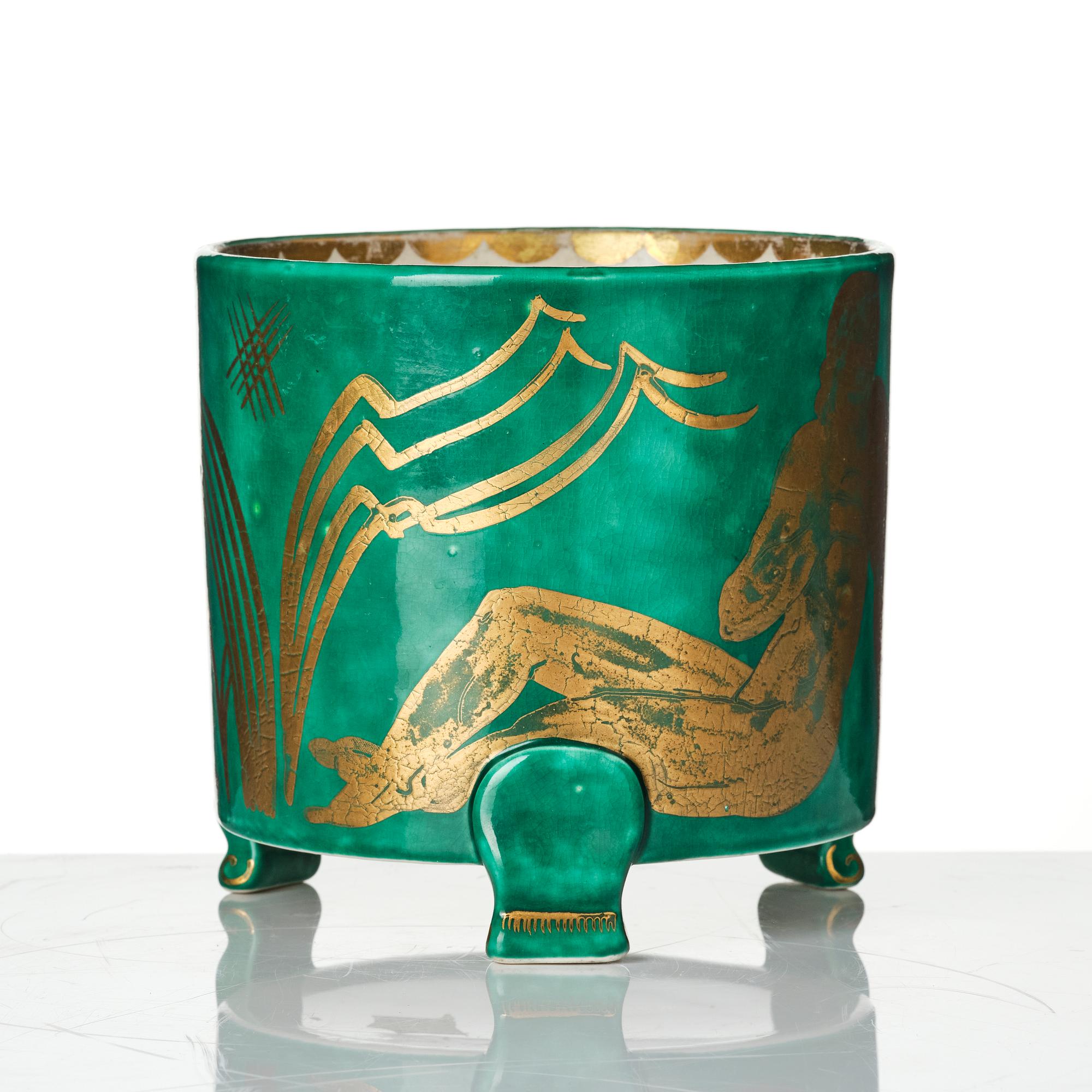 Wilhelm Kåge, outer casing, 2 pieces and bowls, 3 pieces, stoneware, Gustavsberg, most dated 1927-29.