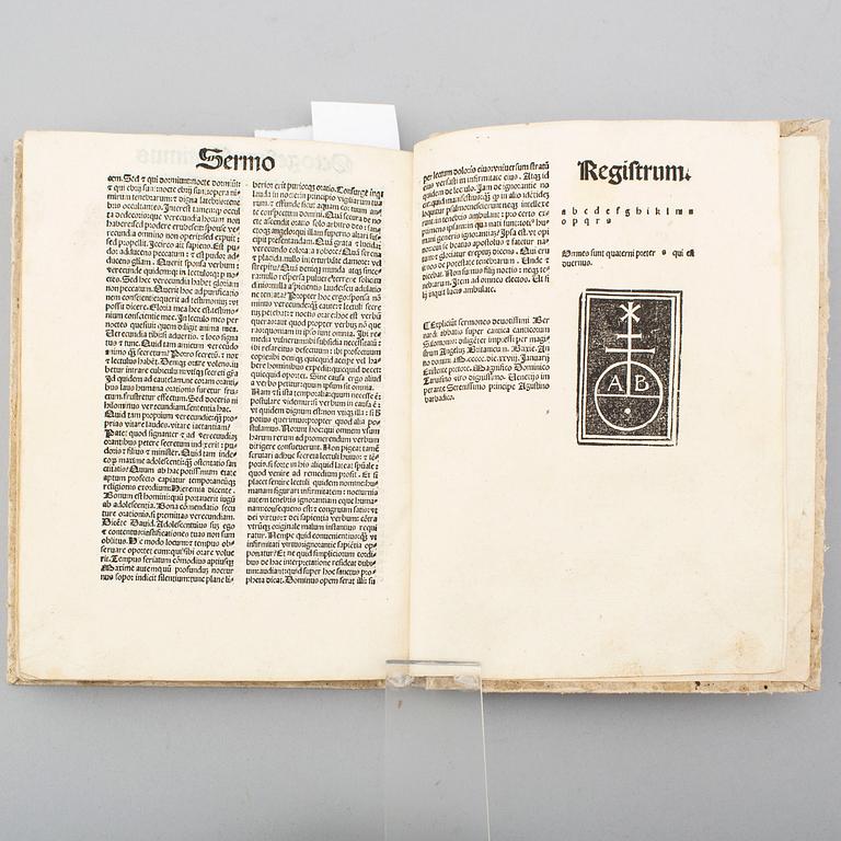 BOOK, Incunable, Brescia 1500.