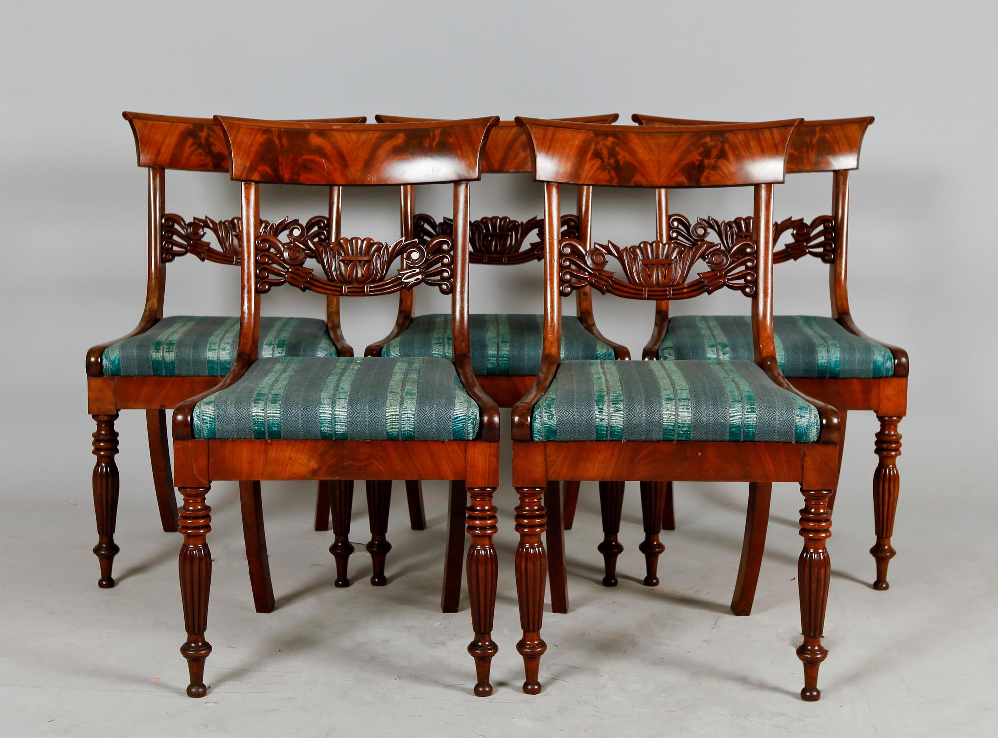 STOLAR, 5 st, empire, 1800-talets första hälft.