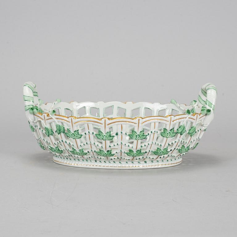 An *Indian Basket' chestnut bowl, Herend, 20th century.