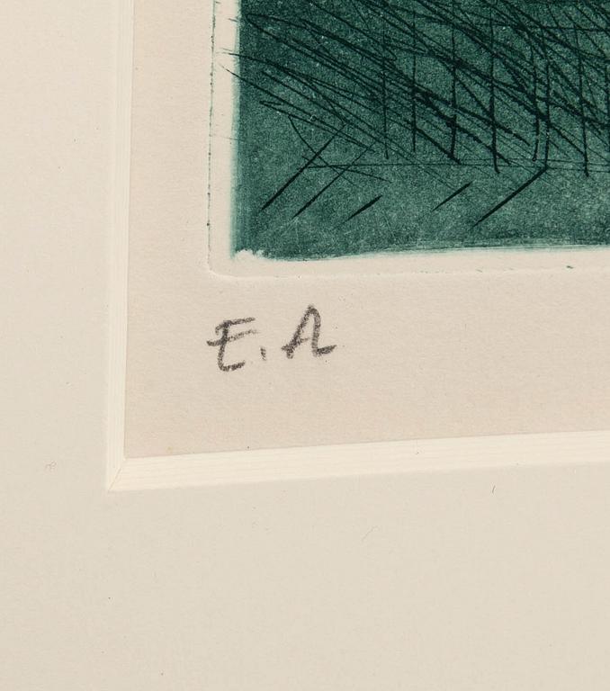 Serge Poliakoff, "Composition green, blue, red and yellow" 1968.