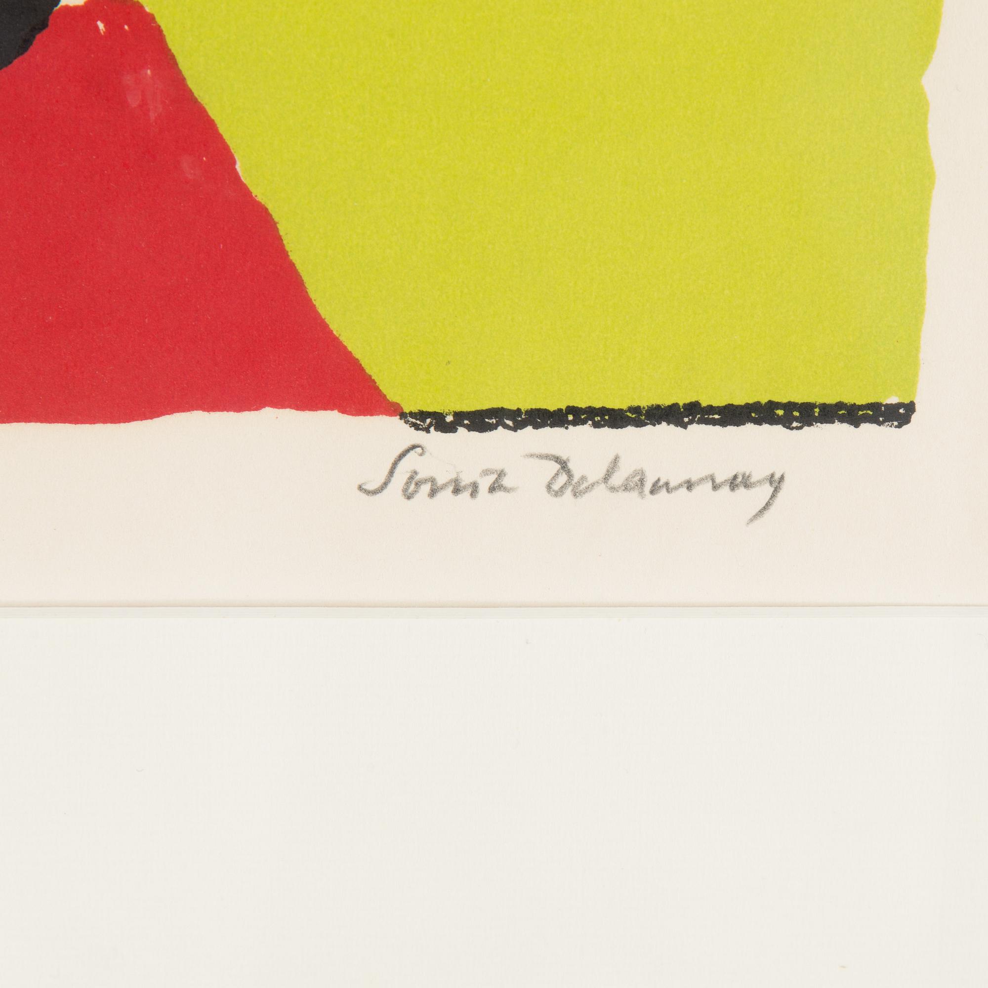 SONIA DELAUNAY, a colour lithograph, signed E.A.