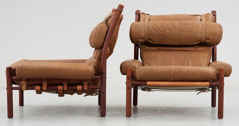 FÅTÖLJER, ett par, "Inka", design Arne Norell, 1960/70-tal.