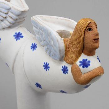 KANDELABER, stengods, Lisa Larson, Gustavsberg, sign och numr 43/100.