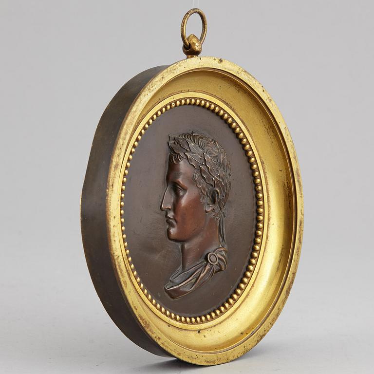 MEDALLION, bronze, 19th century.