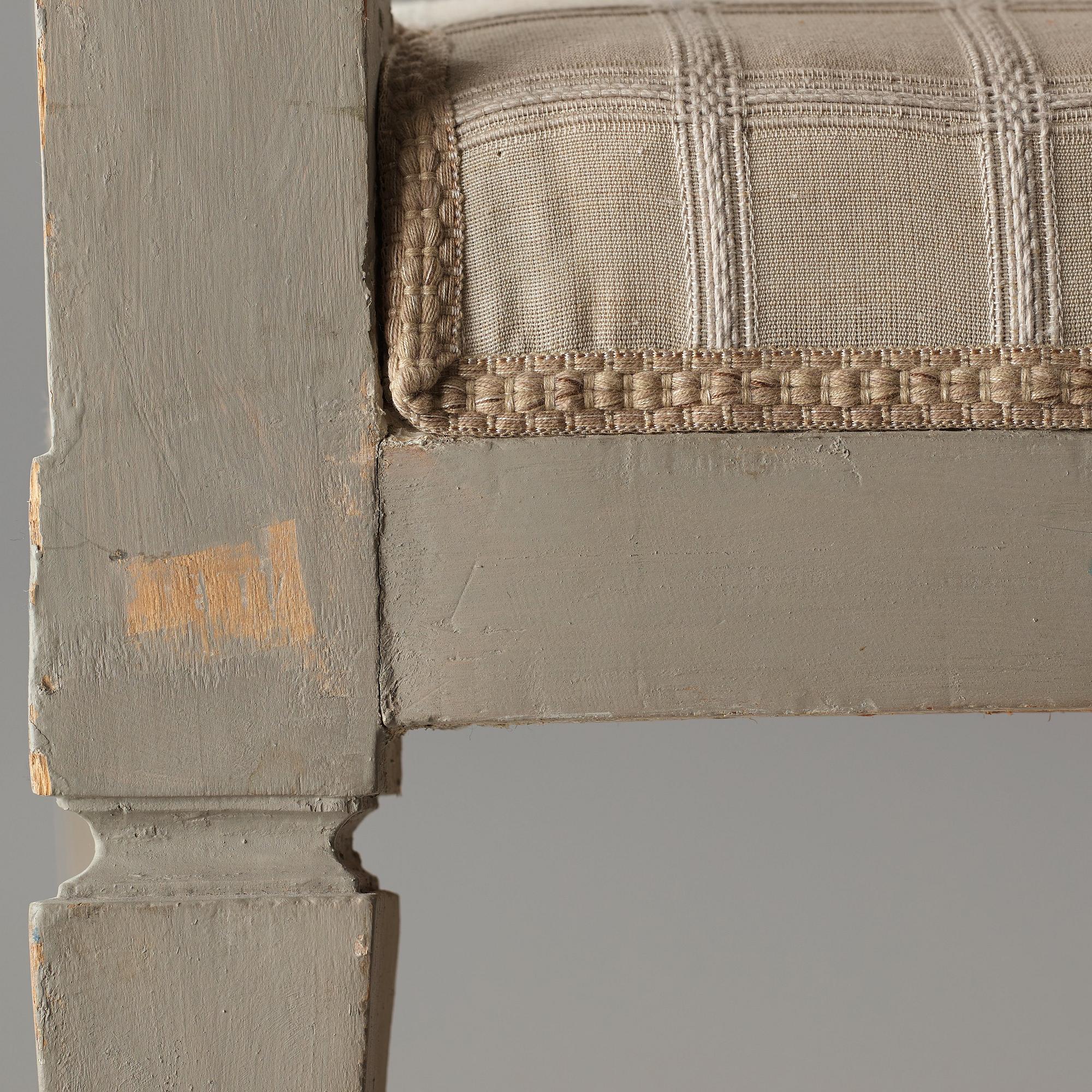 A pair of Gustavian late 18th century armchairs by Johan Erik Höglander (master in Stockholm 1777).