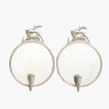 Pair of 1930s/40s tin sconces.