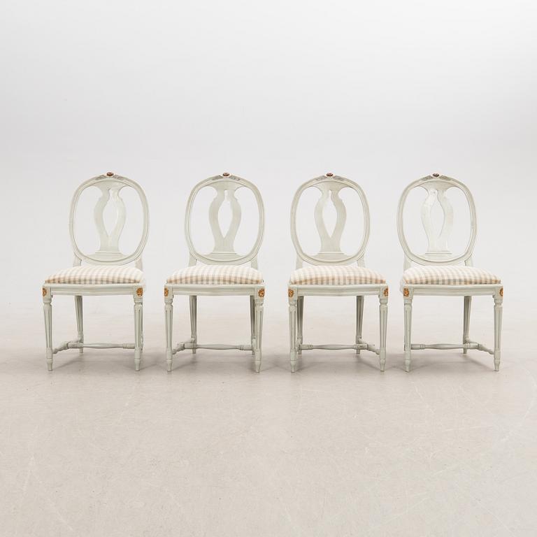 Dining group, 5 pcs, Gustavian style, K.A Roos, Helsingborg, later half of the 20th century.