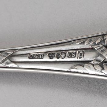 CG HALLBERG, bestickservis, 91 delar, silver, Stockholm, 1940-6.