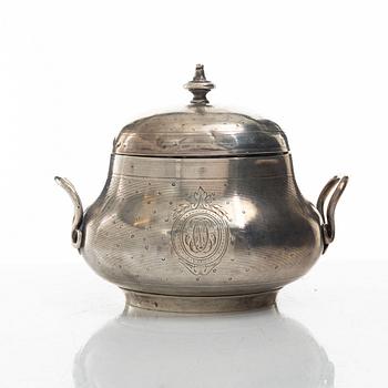 A French silver sugarbowl, mark of Linzeler, Paris, France, second half of the 19th Century.