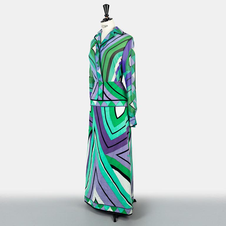 Emilio Pucci, tvådelad ensemble, storlek It 6.