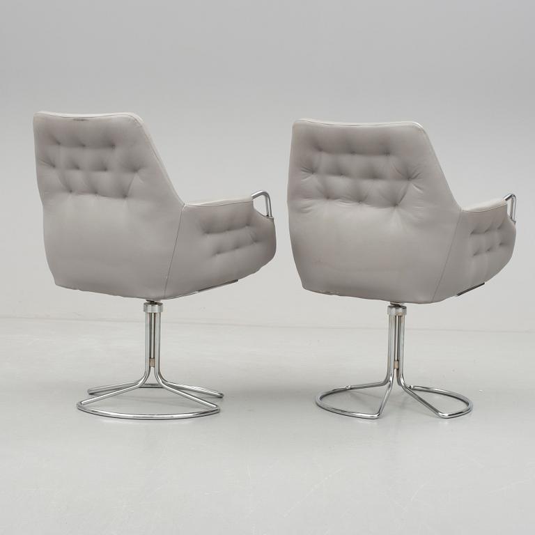 FÅTÖLJER, ett par, "Master", Bruno Mathsson, Dux, 1900-talets sista kvartal.