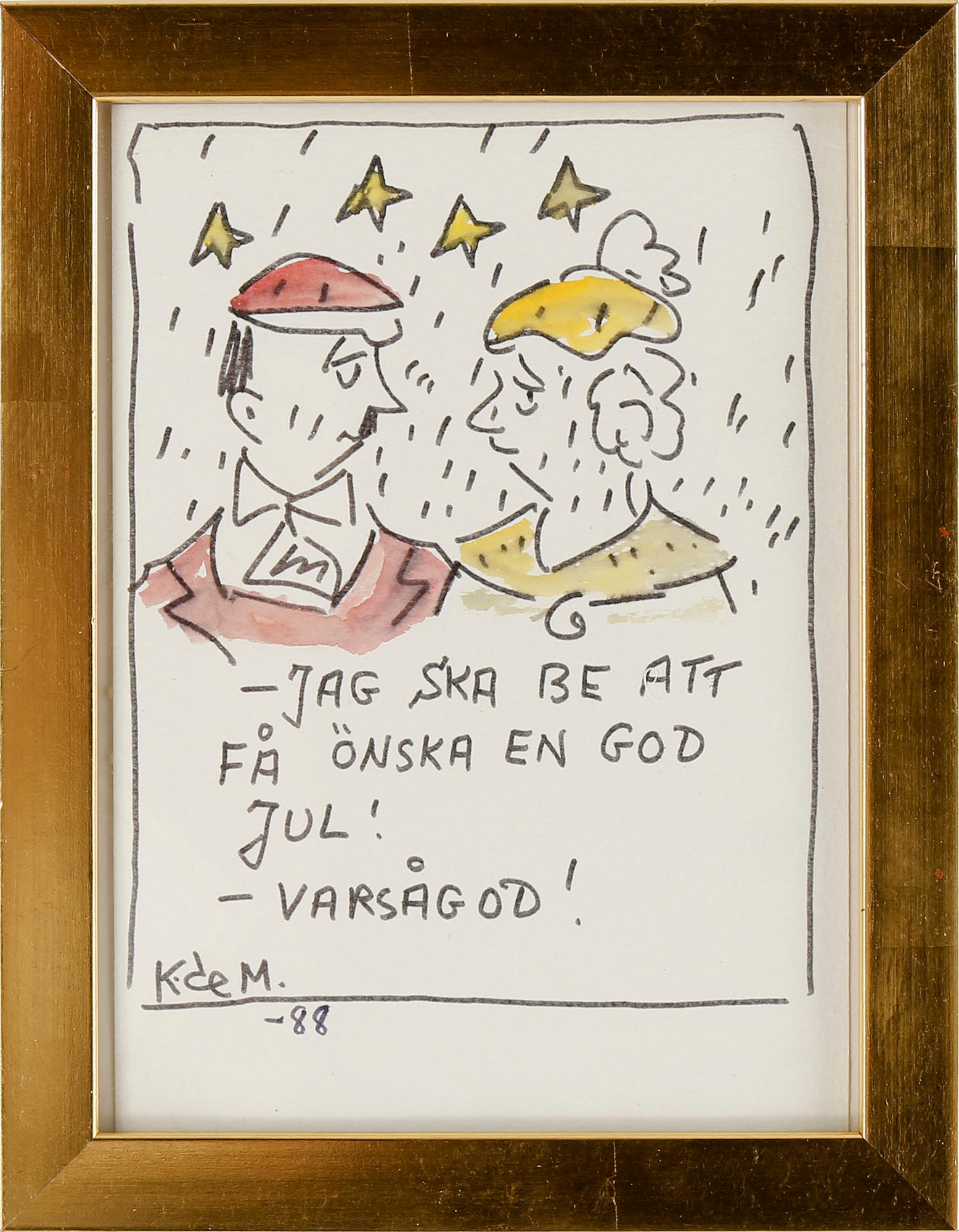 ERIK (KAR DE MUMMA) ZETTERSTRÖM, 3 st, teckningar, signerade, en daterad -88.