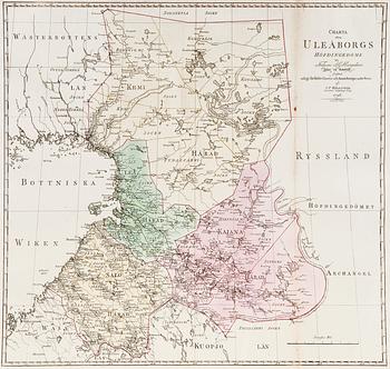 60. A MAP OF OSTROBOTHNIA IN FINLAND.