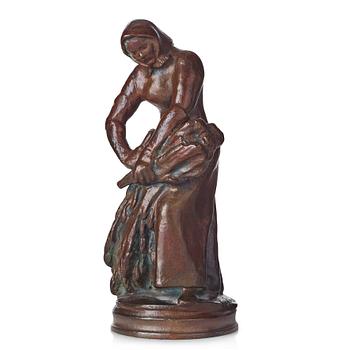 392. CHRISTIAN ERIKSSON, Skulptur, brons. Sign. Gjutarstämpel. Höjd 18 cm.