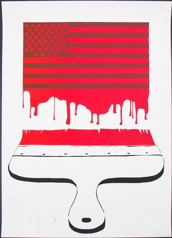 POLITISK KONST, 5 affischer, 1960-tal.