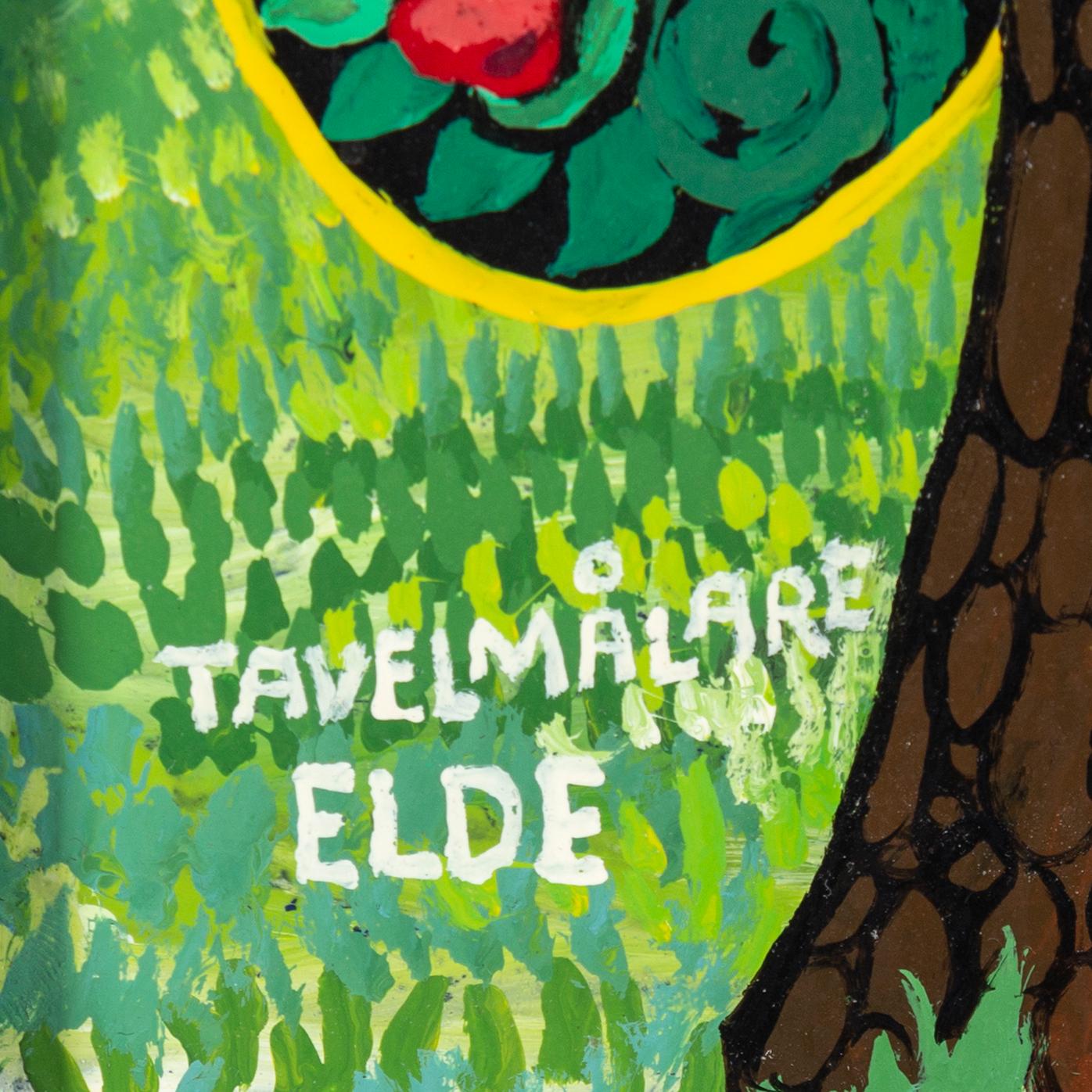BENGT ELDE, elamel paint on board, signed Tavelmålare Elde.