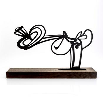 Carl Fredrik Reuterswärd, sculpture painted iron, signed 05, 2/4.