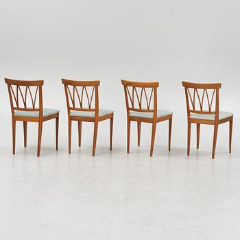Carl Malmsten, four 'Pyramid' mahogany chairs, second half of the 20th century.