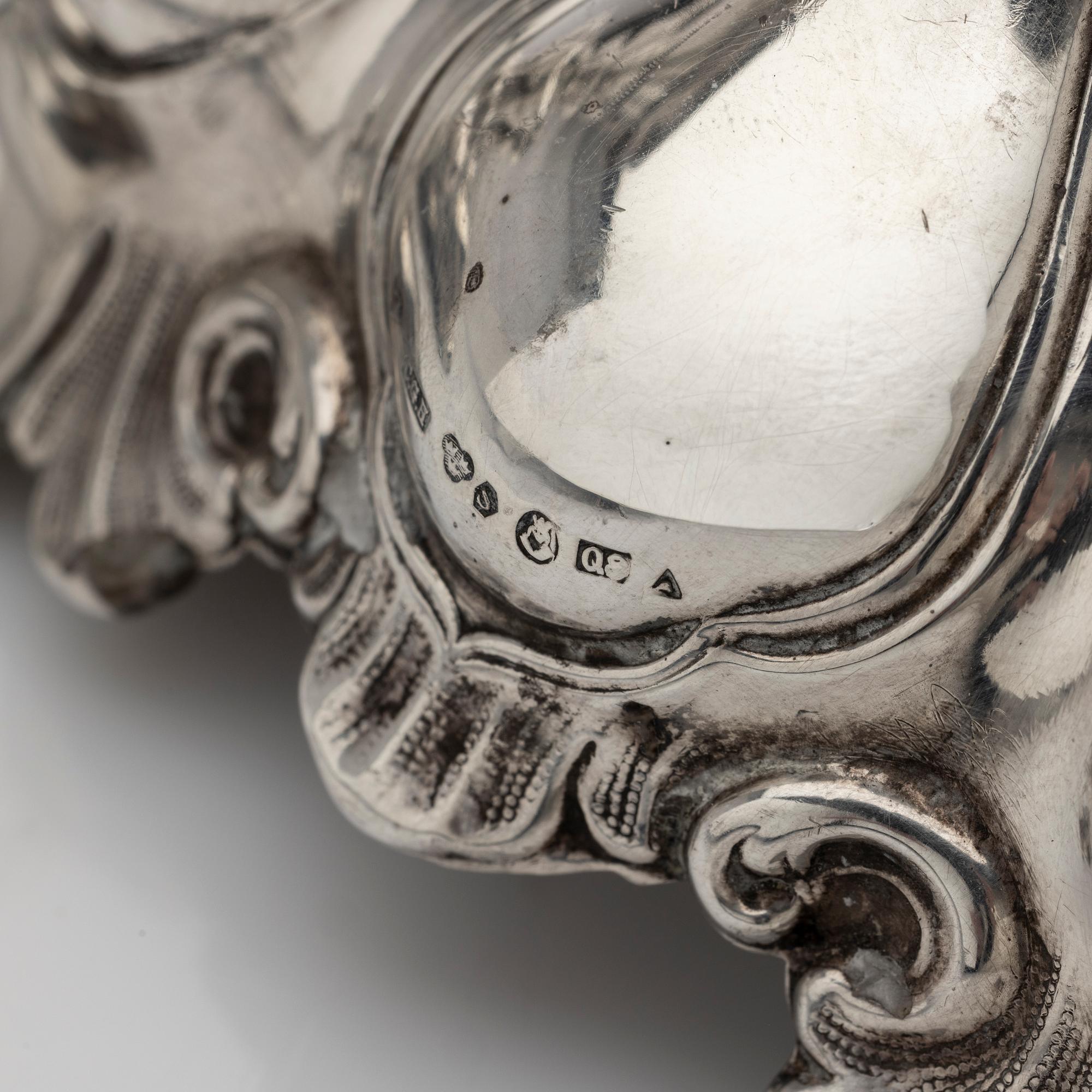 C.G. Hallberg, Candelsticks, a pair, silver, Baroque style, 1942, Stockholm.