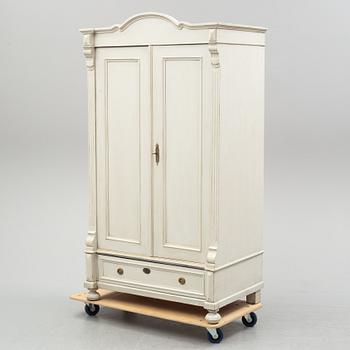 A circa 1900 painted wardrobe.