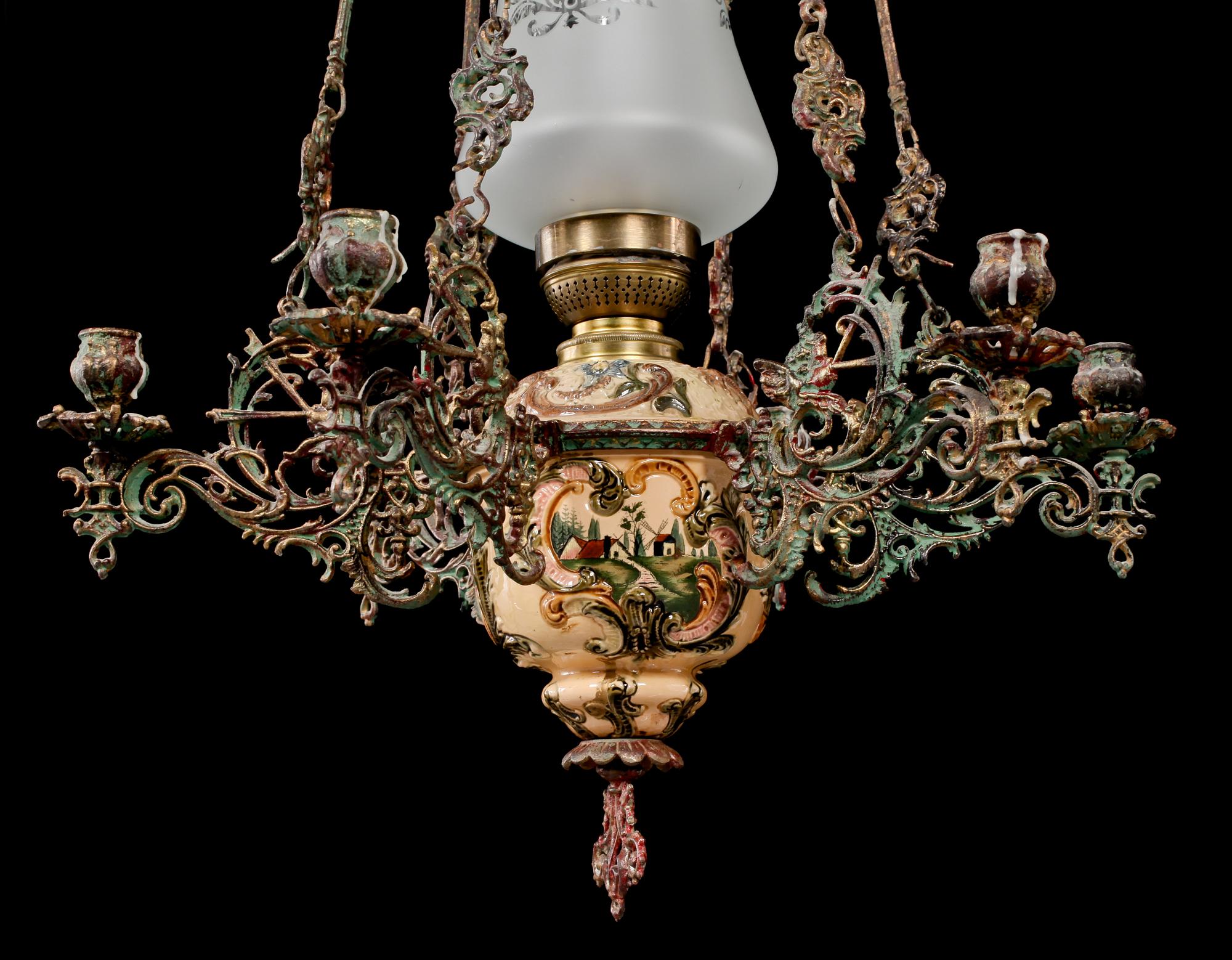 TAKFOTOGENLAMPA, sekelskiftet 1900, höjd ca 107 cm.