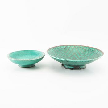 Wilhelm Kåge, bowl 2 pcs "Argenta" Gustavsberg.