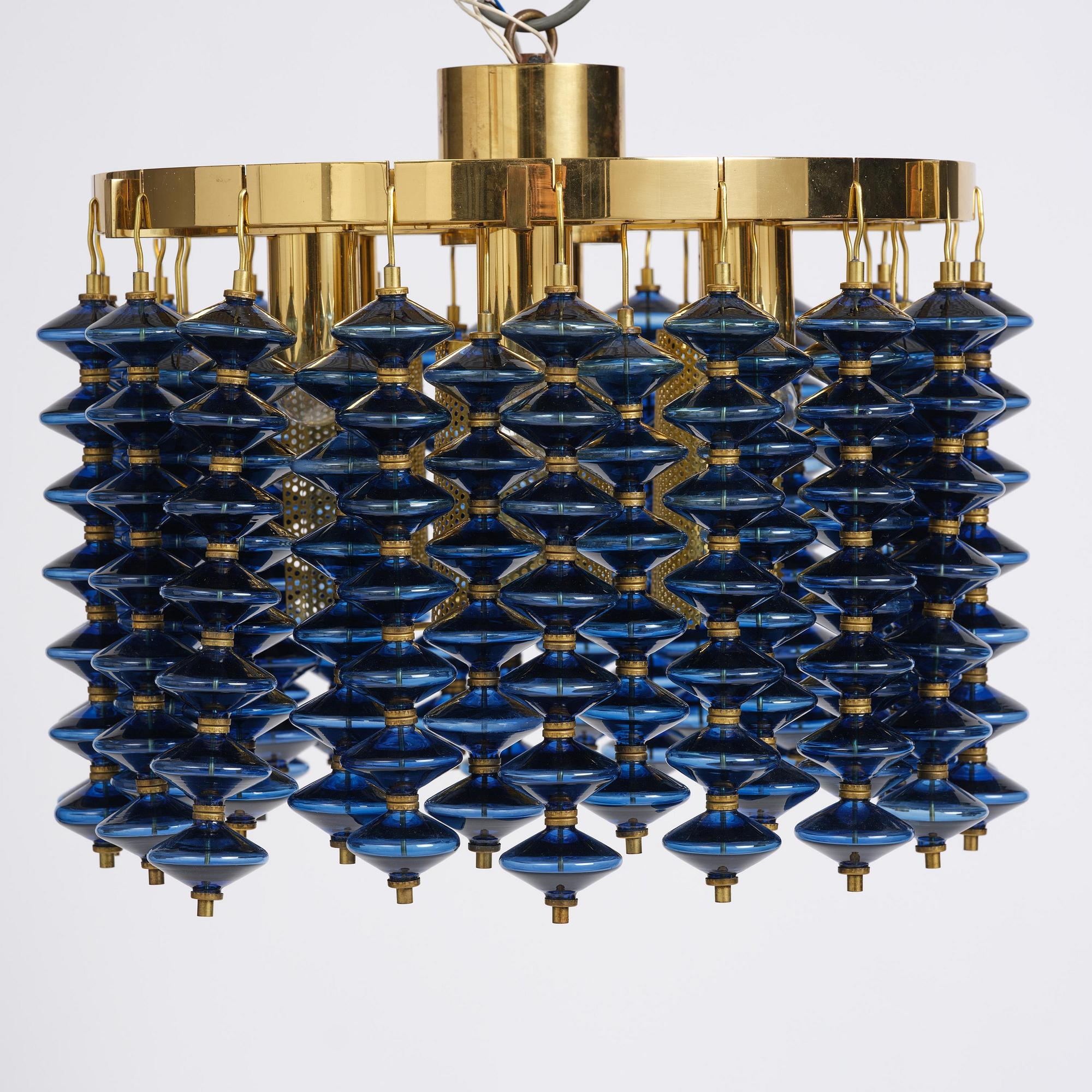 Hans-Agne Jakobsson, an "Estrella" ceiling lamp model T 580, Hans-Agne Jakobsson AB, Markaryd, 1960s-70s.