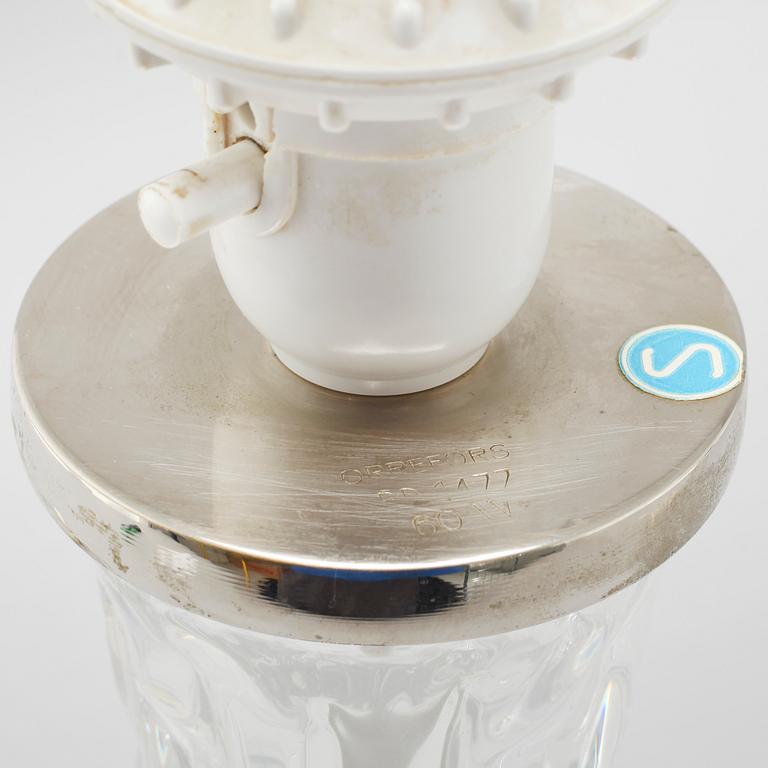 A pair of table lamps by Carl Fagerlund for Orrefors, third quarter of the 20th century.