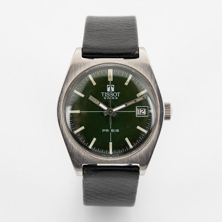 Tissot, PR 516, "Green Dial", armbandsur, 35 mm.