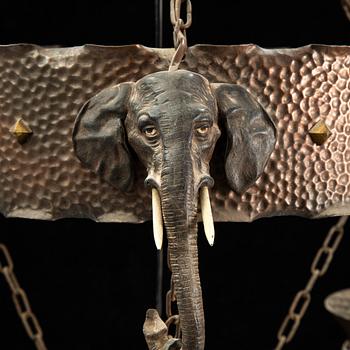 An early 20th Century ceiling light.