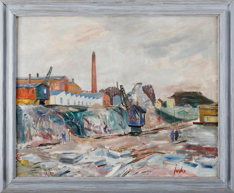 ERIK JERKEN, olja på duk, sign.