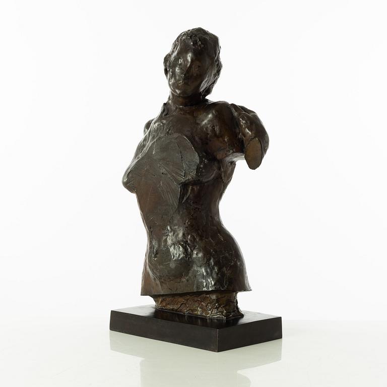 Gudmar Olovson, sculpture. Signed. Numbered. Foundry mark. Bronze, total height 45.5 cm, length 26 cm.