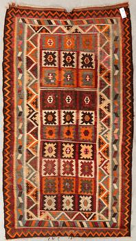Carpet Kelim semi-antique approx. 248x140 cm.