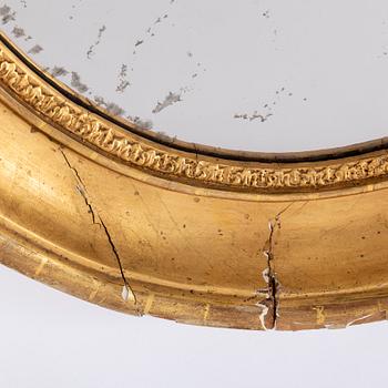 A gilt mirror, second half of the 20th Century.