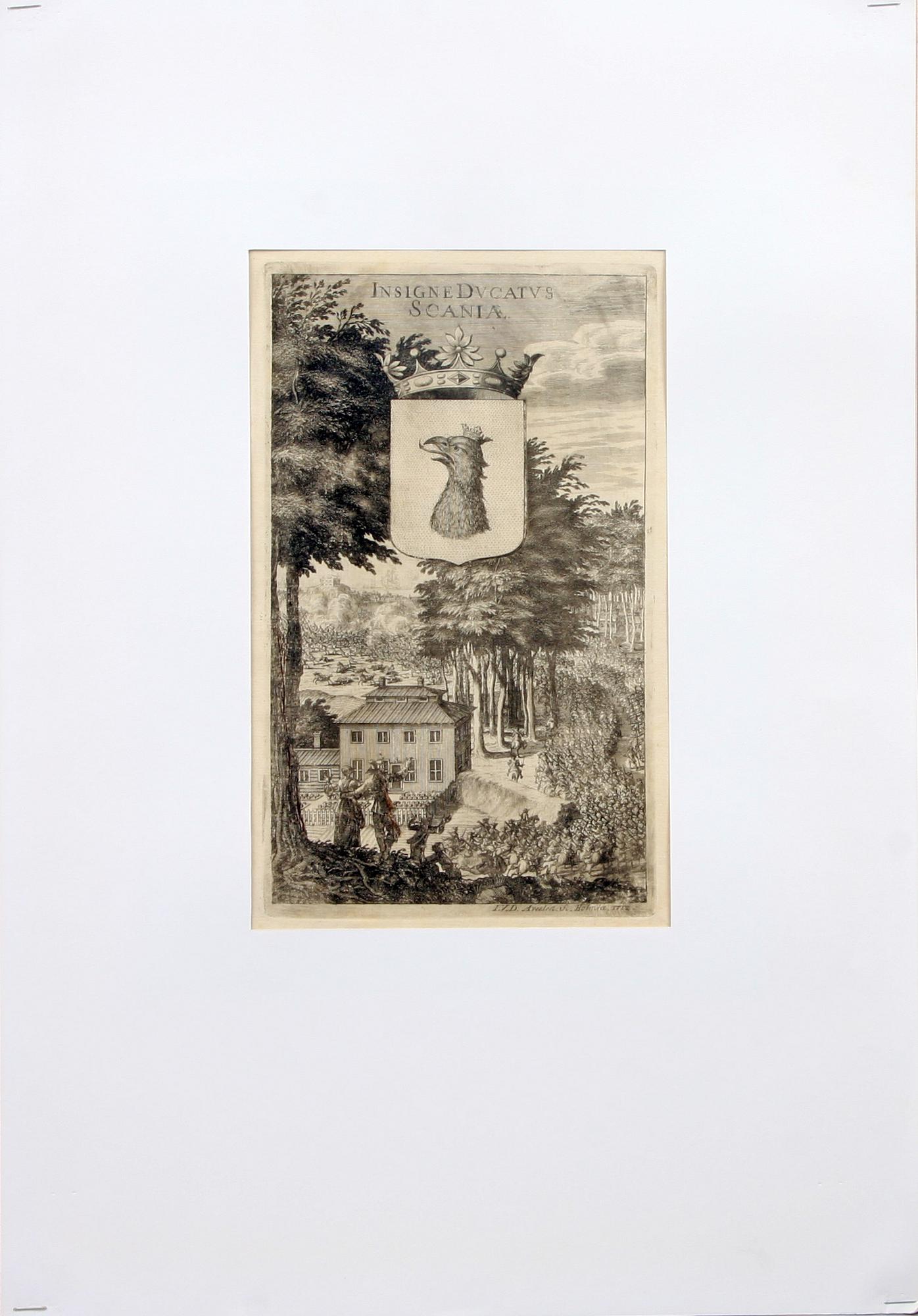 KOPPARSTICK, 5 st, ur Suecia Antiqua, bl a W. Swidde och J. van den Aveele, 1700-tal.