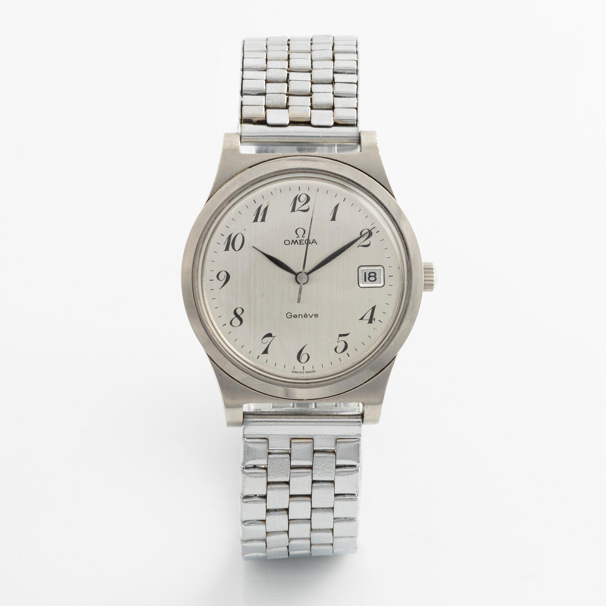 Omega, Genève, wristwatch, 36.5 mm.