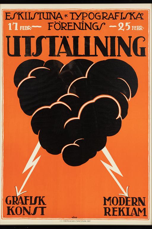 Wilhelm Kåge, "Utställning Grafisk Konst Modern Reklam", 1917.