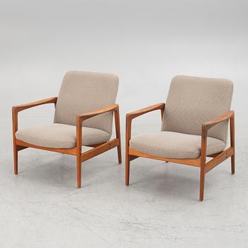 Alf Svensson, a pair of armchairs, Bra Bohag, Dux Ljungs Industrier AB, Malmö, 1950's/60's.