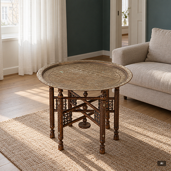 A tray table, North Africa, early 20th Century.