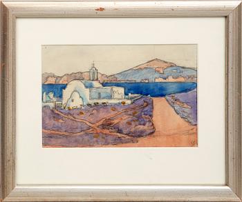 Hilding Linnqvist, watercolor signed.