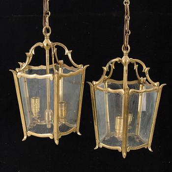 A PAIR OF CEILING LAMPS, 20th century,