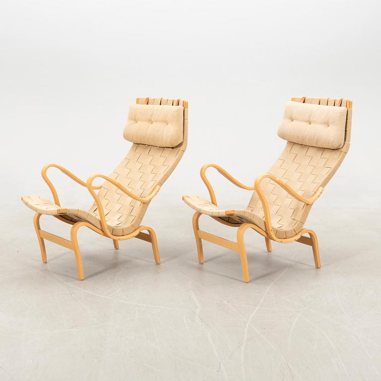 Bruno Mathsson, armchairs 1 pair, "Pernilla", for DUX late 20th century/early 21st century.