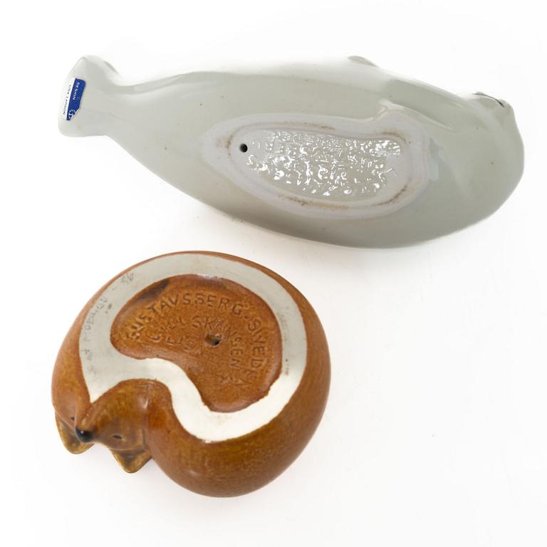Lisa Larson, a set of six stoneware figurines, Gustavsberg.