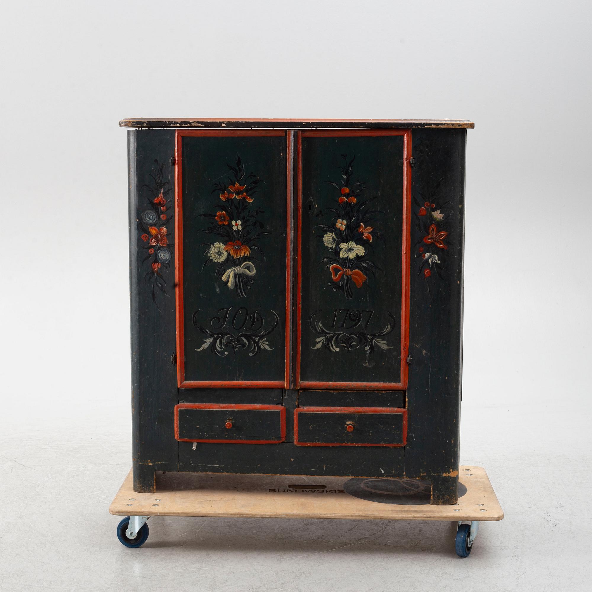 Skänk, allmoge, Jämtland, sent 1700- / tidigt 1800-tal.