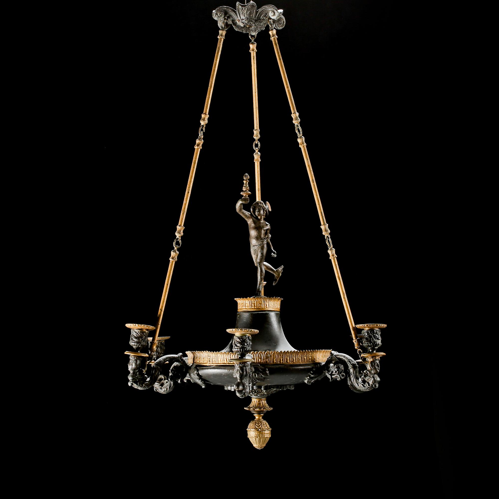 TAKAMPEL, empirestil, 1800-tal. Höjd ca 80 cm.