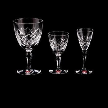 GLASSERVISDELAR, 24 st, "Karolina", Orrefors, 1900-tal.