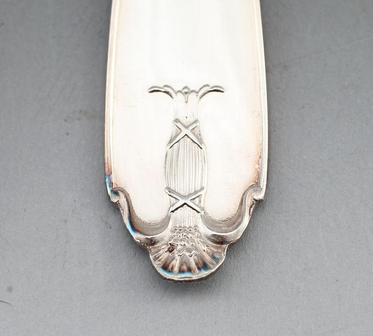 BESTICK, 15 delar, silver, GAB, Stockholm 1940-tal. Total vikt med stålblad ca 720 g.