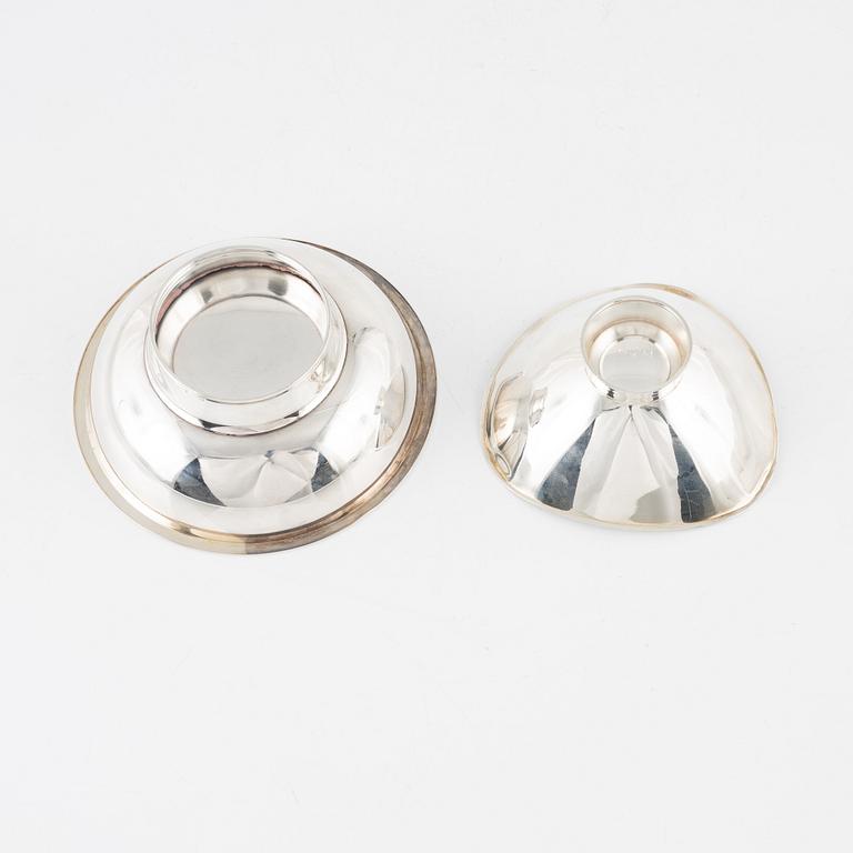 A silver vase and two bowls, Sweden, 1961-76.